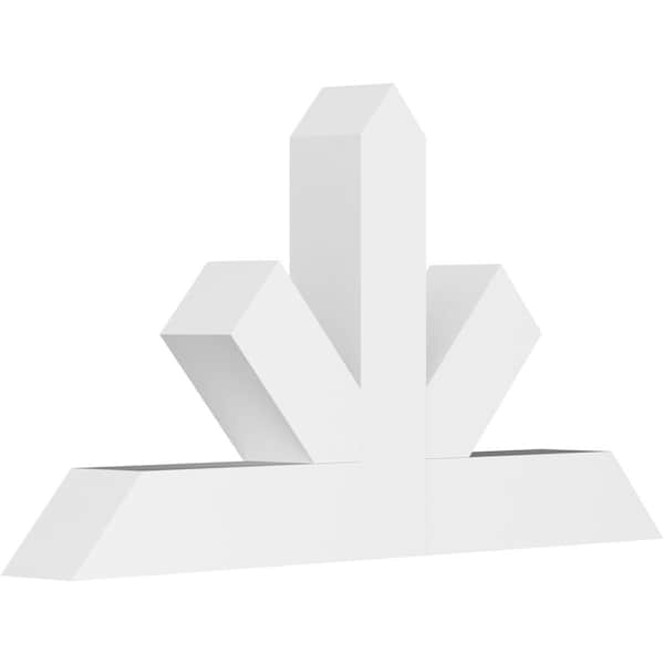 Ekena Millwork Saratoga Architectural Grade PVC Gable Bracket, 36"W x 19 1/2"H x 4"D x 4"F, 13/12 Pitch GBP036X20X0404SAR00 - main